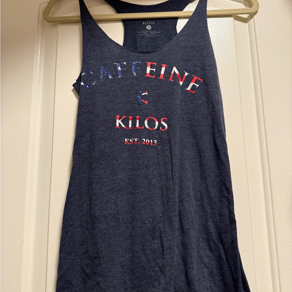 Caffeine and Kilos USA Arch Logo Tank Top